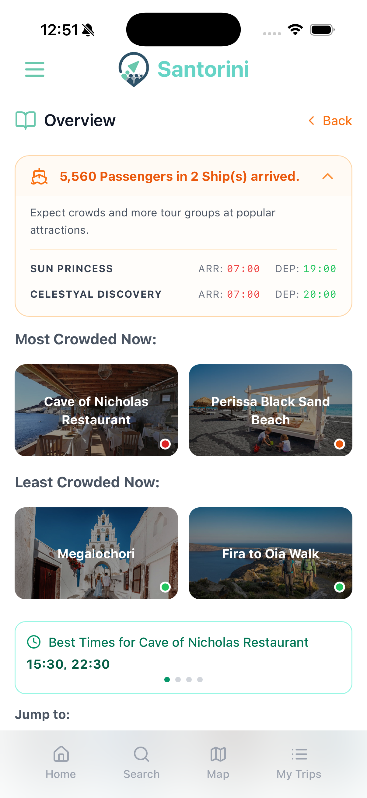 CrowdAvoid cruise ship arrival and departure alerts